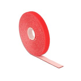   Delock Hurkolható rögzítok, 5 m x 13 mm (H x Sz) tekercs, piros (DL-18719)