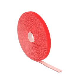   Delock Hurkolható rögzítok, 10 m x 13 mm (H x Sz) tekercs, piros (DL-18720)