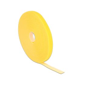   Delock Hurkolható rögzítok, 10 m x 13 mm (H x Sz) tekercs, sárga (DL-18736)