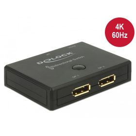   Delock Displayport 2 - 1 kapcsoló kétirányú 4K 60 Hz (DL-18750)