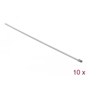   Delock Rozsdamentes acél kábelkötegelők, 300 x 4,6 mm (H x Sz), 10 darab (DL-18768)