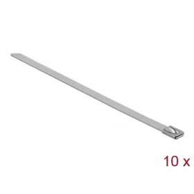   Delock Rozsdamentes Acél Kábelkötegek Hossza 300 x Szélesség 7,9 mm 10 db. (DL-18772)