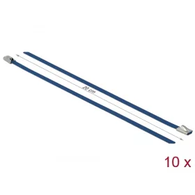   Delock Rozsdamentes Acél Kábelkötegek Hossza 200 x Szélesség 4,6 mm kék 10 db. (DL-18793)