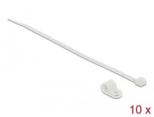 Delock Fehér színű, összekapcsoló pánt készlet 7,9 mm H 250 x Sz 3,6 mm kábelekkel