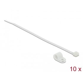   Delock Fehér színű, összekapcsoló pánt készlet 9,5 mm H 200 x Sz 4,8 mm kábelekkel (DL-18867)