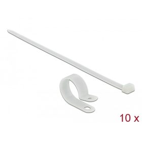  Delock Fehér színű, összekapcsoló pánt készlet 25,4 mm H 300 x Sz 7,2 mm kábelekkel (DL-18875)