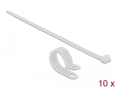 Delock Fehér színű, összekapcsoló pánt készlet 25,4 mm H 300 x Sz 7,2 mm kábelekkel