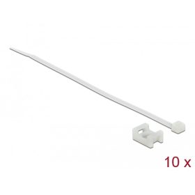   Delock Fehér csavart biztosító foglalat készlet 15 x 10 mm H 200 x Sz 3,6 mm kábellel (DL-18883)