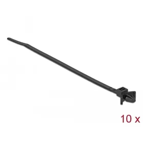   Delock Kábelkötöző hosszító kapoccsal Hz 160 x Sz 4 mm fekete 10 darab (DL-18895)