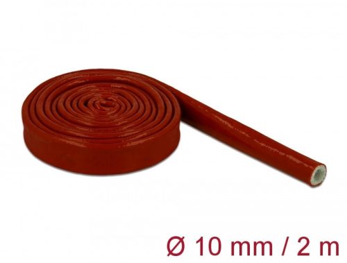 Delock Tűzvédelmi szilikon borítású takarás 2 m x 10 mm piros