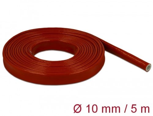Delock Tűzvédelmi szilikon borítású takarás 5 m x 10 mm piros
