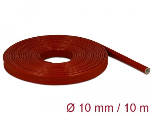 Delock Tűzvédelmi szilikon borítású takarás 10 m x 10 mm piros