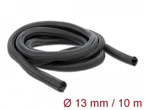 Delock Fonott kábelharisnya önzáródó 10 m x 13 mm fekete