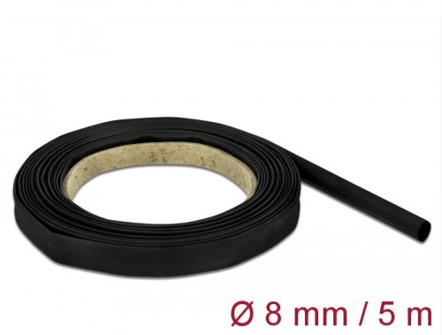 Delock Fekete zsugorcső 5 m x 8 mm