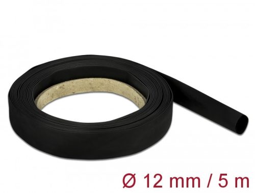 Delock Fekete zsugorcső 5 m x 12 mm