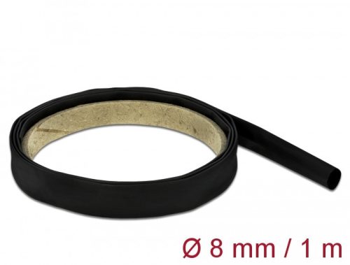 Delock Fekete zsugorcső 1 m x 8 mm