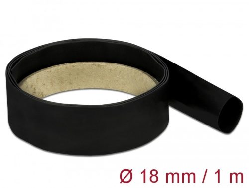 Delock Fekete zsugorcső 1 m x 18 mm