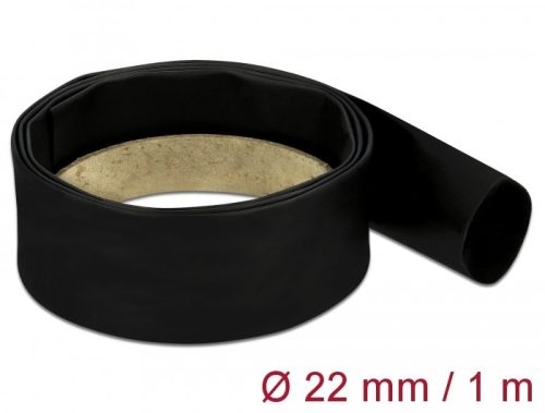 Delock Fekete zsugorcső 1 m x 22 mm