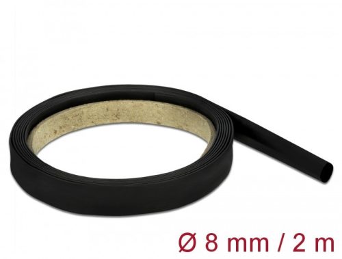 Delock Fekete zsugorcső 2 m x 8 mm