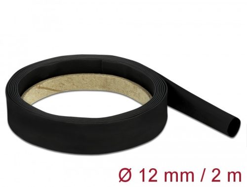 Delock Fekete zsugorcső 2 m x 12 mm