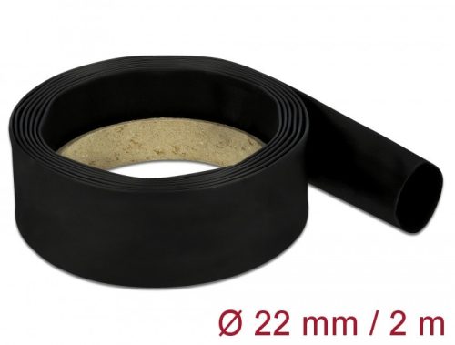 Delock Fekete zsugorcső 2 m x 22 mm