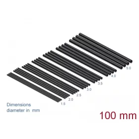   Delock A hőre zsugorodó csőkészlet 28 db.-os, 100 mm hosszú és fekete színű (DL-18987)