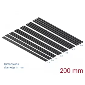   Delock A hőre zsugorodó csőkészlet 28 db.-os, 200 mm hosszú és fekete színű (DL-18988)