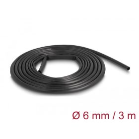   Delock PVC szigetelő borító cső 3 m x 6 mm fekete (DL-18992)