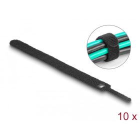   Delock Befűzős kábelkötegelő hossza 150 mm fekete 12 mm, 10 db. (DL-19010)
