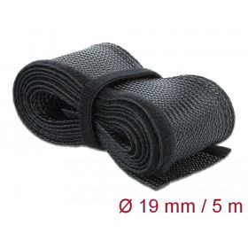   Delock Fonott kábelharisnya tépőzárral 5 m x 19 mm fekete (DL-19050)