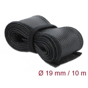   Delock Fonott kábelharisnya tépőzárral 10 m x 19 mm fekete (DL-19056)