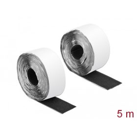   Delock Velcro öntapadó tépőzáras szalag-szett, H 5 m és Sz 50 mm fekete (DL-19073)