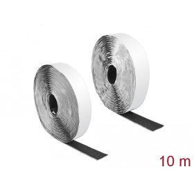   Delock Velcro öntapadó tépőzáras szalag-szett, H 10 m és Sz 25 mm fekete (DL-19081)