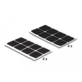   Delock Tépőzáras kocka darabok, öntapadós 64 db.-os fekete (DL-19096)