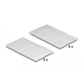   Delock Tépőzáras kocka darabok, öntapadós 64 db.-os fehér (DL-19097)