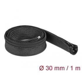   Delock Befont karmantyú zipzáras szorítóval 1 m x 30 mm-es fekete (DL-19165)