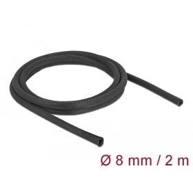  Delock Szőtt önzáródó karmantyú 2 m x 8 mm-es, fekete (DL-19170)