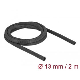   Delock Szőtt önzáródó karmantyú 2 m x 13 mm-es, fekete (DL-19171)