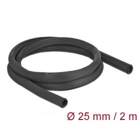   Delock Szőtt önzáródó karmantyú 2 m x 25 mm-es, fekete (DL-19181)