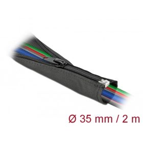   Delock Szőtt önzáródó karmantyú 2 m x 35 mm-es fekete (DL-19220)