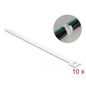   Delock Befűzős kábelkötegelő hossza 250 mm szépessége 12 mm, 10 db. Fehér (DL-19523)