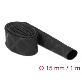   Delock Zsugorcső X-mintás nem csúszós 1 m x 15 mm fekete (DL-19586)