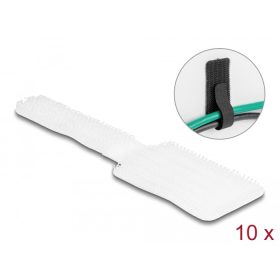   Delock Mini tépőzáras kábeltartó hossza 90 mm és szélessége 24 mm, 10 db. fekete, fehér (DL-19587)