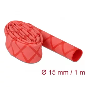   Delock Zsugorcső X-mintás nem csúszós 1 m x 15 mm piros (DL-19591)
