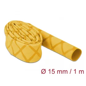   Delock Zsugorcső X-mintás nem csúszós 1 m x 15 mm sárga (DL-19592)