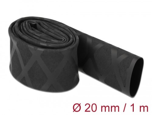 Delock Zsugorcső X-mintás nem csúszós 1 m x 20 mm fekete