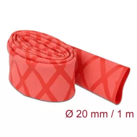   Delock Zsugorcső X-mintás nem csúszós 1 m x 20 mm piros (DL-19594)