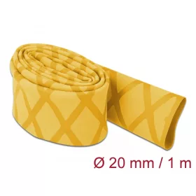   Delock Zsugorcső X-mintás nem csúszós 1 m x 20 mm sárga (DL-19595)