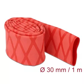   Delock Zsugorcső X-mintás nem csúszós 1 m x 30 mm piros (DL-19598)