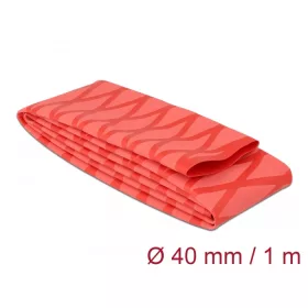   Delock Zsugorcső X-mintás nem csúszós 1 m x 40 mm piros (DL-19604)